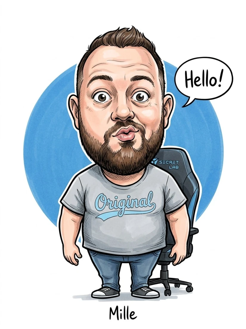 smileonx wall Karikatur: Mille sagt Hello